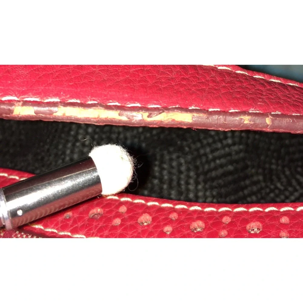 Dooney & Bourke Red Monogram Canvas Leather  Shoulder Bag Purse SEE Last Pic